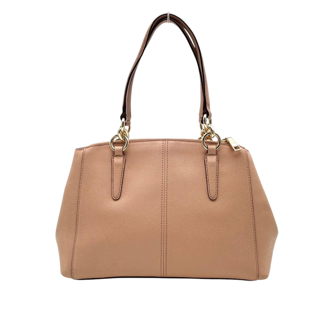 コーチ COACH クロスグレイン レザー ミニ クリスティ キャリーオール ハンドバッグ ショルダーバッグ 2WAY 斜め掛け ライトピンク ピンク ゴールド金具 エレガント カジュアル お出かけ デイリー レディース 女性 人気 定番 F57523 S3