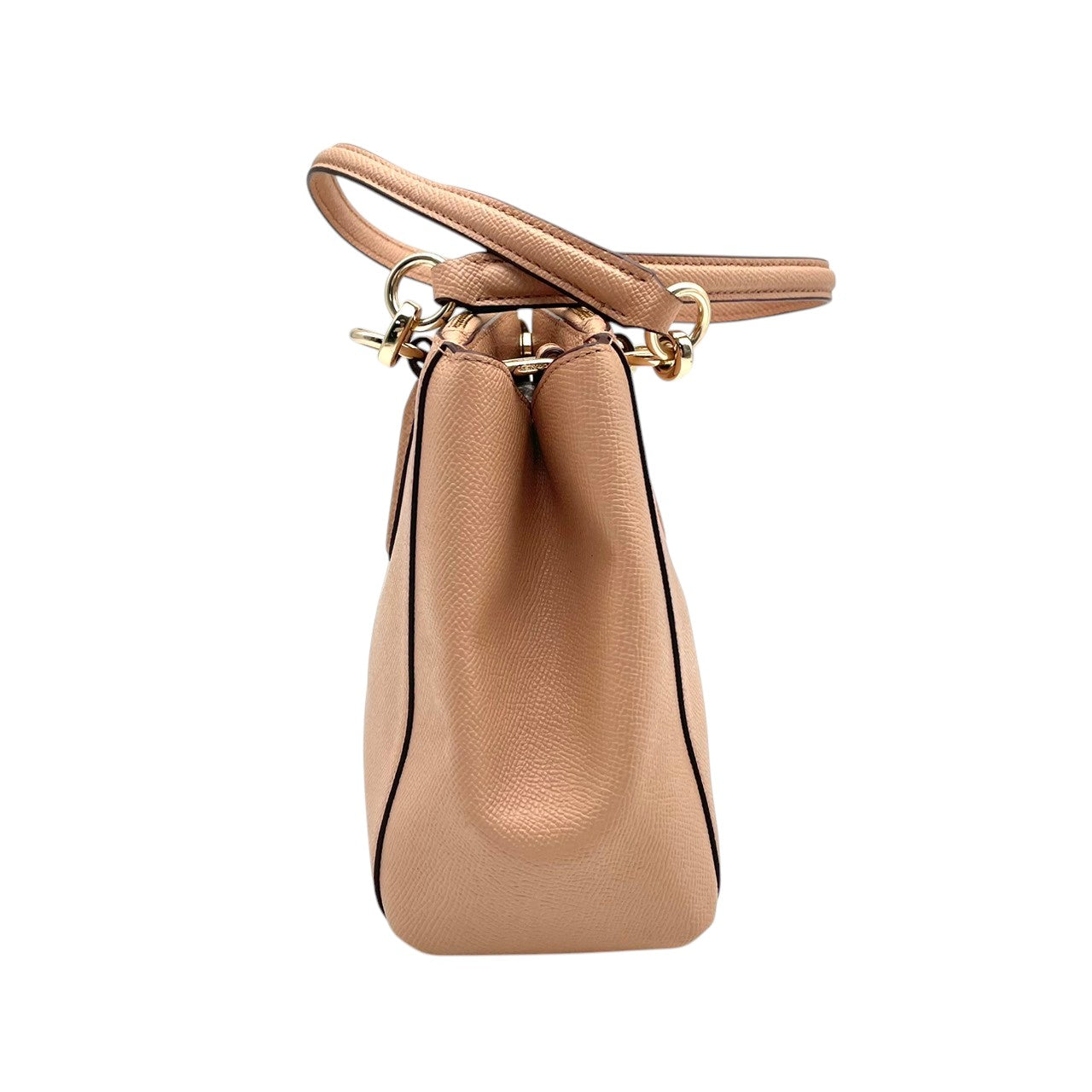 コーチ COACH クロスグレイン レザー ミニ クリスティ キャリーオール ハンドバッグ ショルダーバッグ 2WAY 斜め掛け ライトピンク ピンク ゴールド金具 エレガント カジュアル お出かけ デイリー レディース 女性 人気 定番 F57523 S3