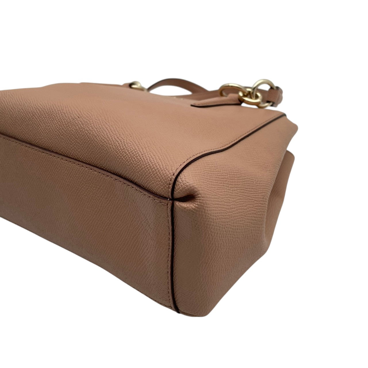 コーチ COACH クロスグレイン レザー ミニ クリスティ キャリーオール ハンドバッグ ショルダーバッグ 2WAY 斜め掛け ライトピンク ピンク ゴールド金具 エレガント カジュアル お出かけ デイリー レディース 女性 人気 定番 F57523 S3