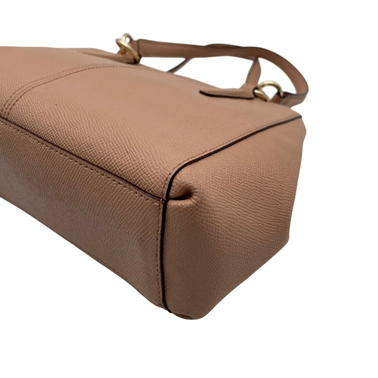 コーチ COACH クロスグレイン レザー ミニ クリスティ キャリーオール ハンドバッグ ショルダーバッグ 2WAY 斜め掛け ライトピンク ピンク ゴールド金具 エレガント カジュアル お出かけ デイリー レディース 女性 人気 定番 F57523 S3