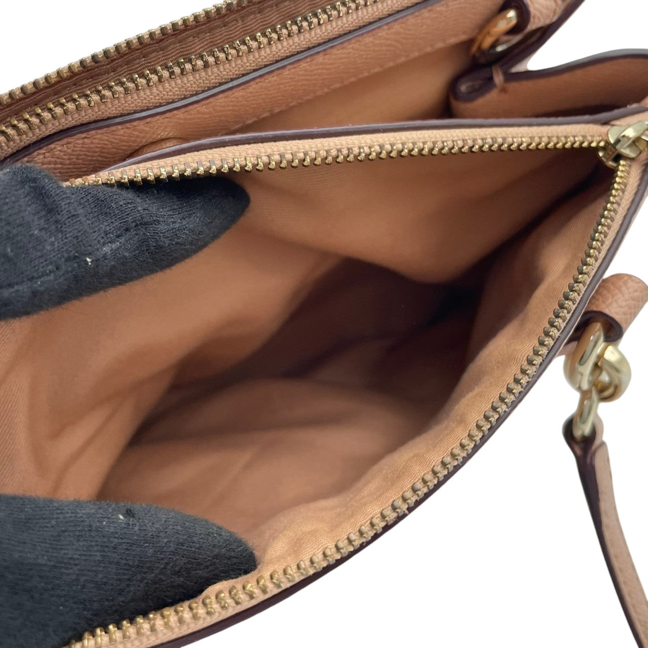 コーチ COACH クロスグレイン レザー ミニ クリスティ キャリーオール ハンドバッグ ショルダーバッグ 2WAY 斜め掛け ライトピンク ピンク ゴールド金具 エレガント カジュアル お出かけ デイリー レディース 女性 人気 定番 F57523 S3