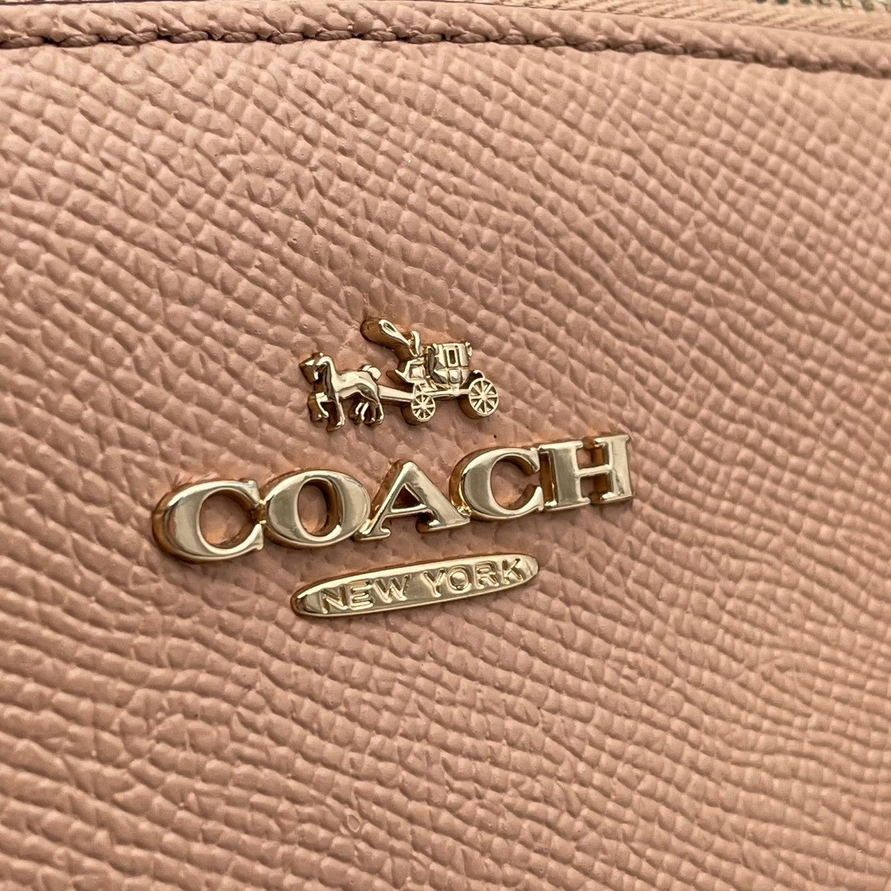 コーチ COACH クロスグレイン レザー ミニ クリスティ キャリーオール ハンドバッグ ショルダーバッグ 2WAY 斜め掛け ライトピンク ピンク ゴールド金具 エレガント カジュアル お出かけ デイリー レディース 女性 人気 定番 F57523 S3
