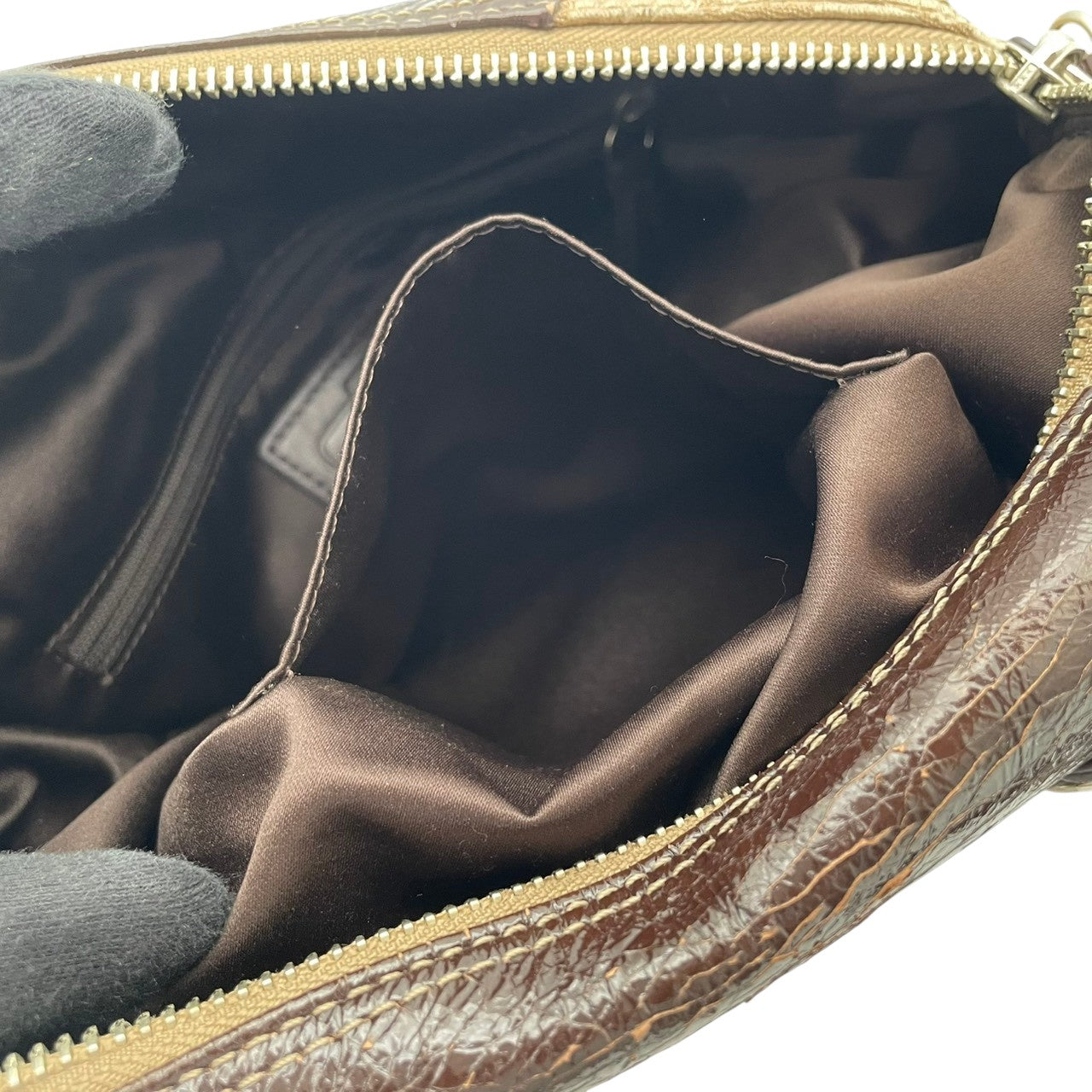 コーチ COACH アシュレイ シグネチャー サテン サッチェル 2WAY ハンドバッグ ショルダーバッグ 斜め掛け ベージュ ブラウン 茶色 シルバー金具 エレガント カジュアル お出かけ デイリー レディース 女性 人気 定番 F15443 S3