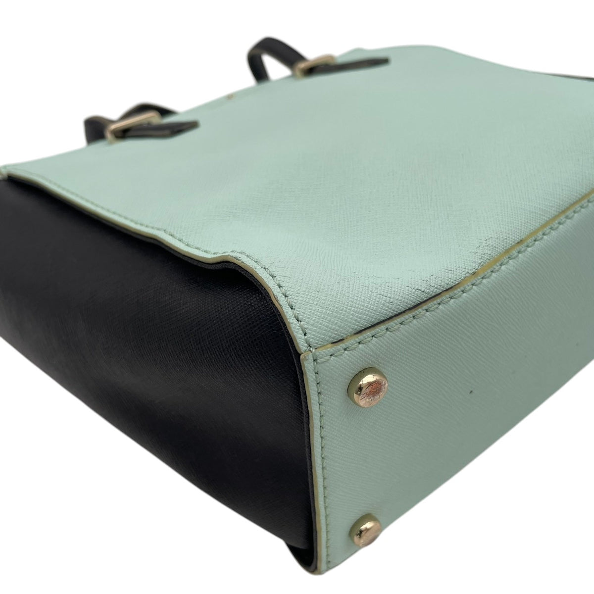 ケイトスペード kate spade SMALL HAYDEN スモール ヘイデン ハンドバッグ ショルダーバッグ 2WAY 斜め掛け サフィアーノレザー 本革 ミントグリーン ブラック 黒 ゴールド金具 エレガント デイリー レディース 人気 定番 S88