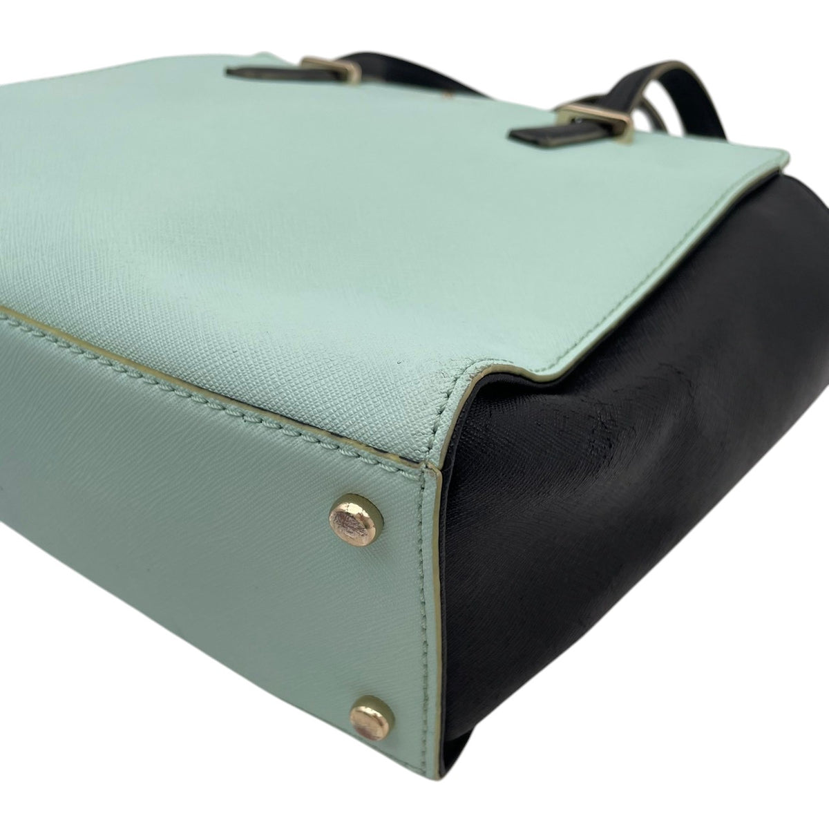 ケイトスペード kate spade SMALL HAYDEN スモール ヘイデン ハンドバッグ ショルダーバッグ 2WAY 斜め掛け サフィアーノレザー 本革 ミントグリーン ブラック 黒 ゴールド金具 エレガント デイリー レディース 人気 定番 S88