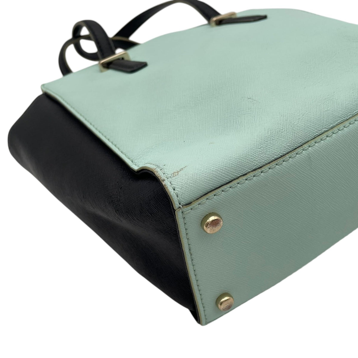 ケイトスペード kate spade SMALL HAYDEN スモール ヘイデン ハンドバッグ ショルダーバッグ 2WAY 斜め掛け サフィアーノレザー 本革 ミントグリーン ブラック 黒 ゴールド金具 エレガント デイリー レディース 人気 定番 S88