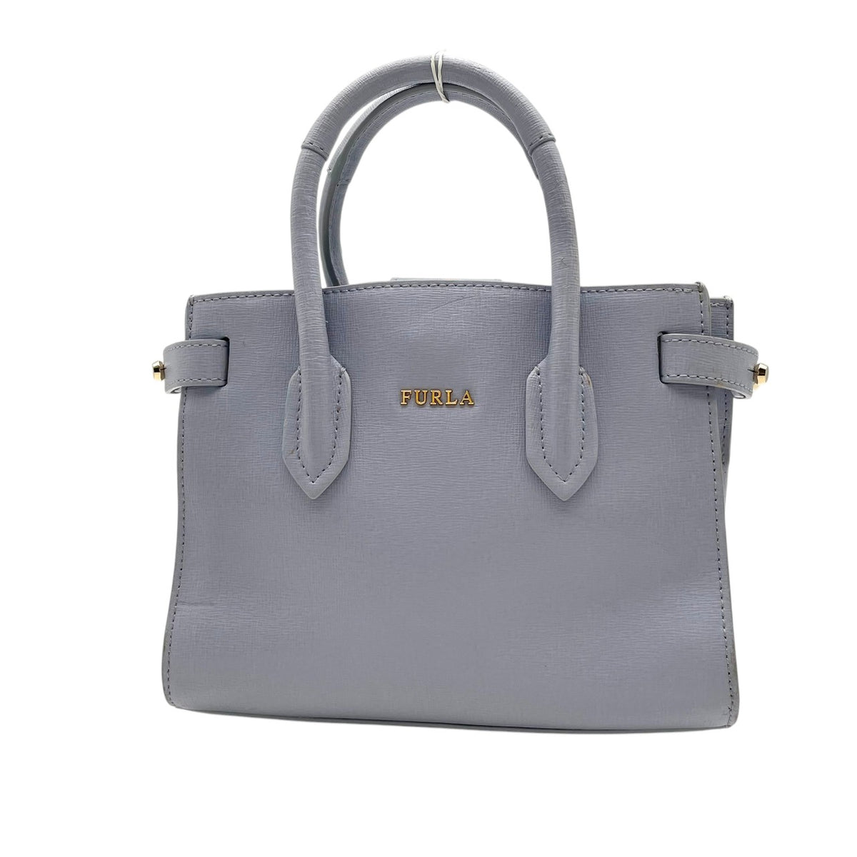 フルラ FURLA PIN ピン ミニ トートバッグ ハンドバッグ ショルダーバッグ 2WAY 斜め掛け サフィアーノレザー 本革 ライトブルー 水色 ゴールド金具 エレガント カジュアル デイリー お出かけ レディース 人気 定番 S88