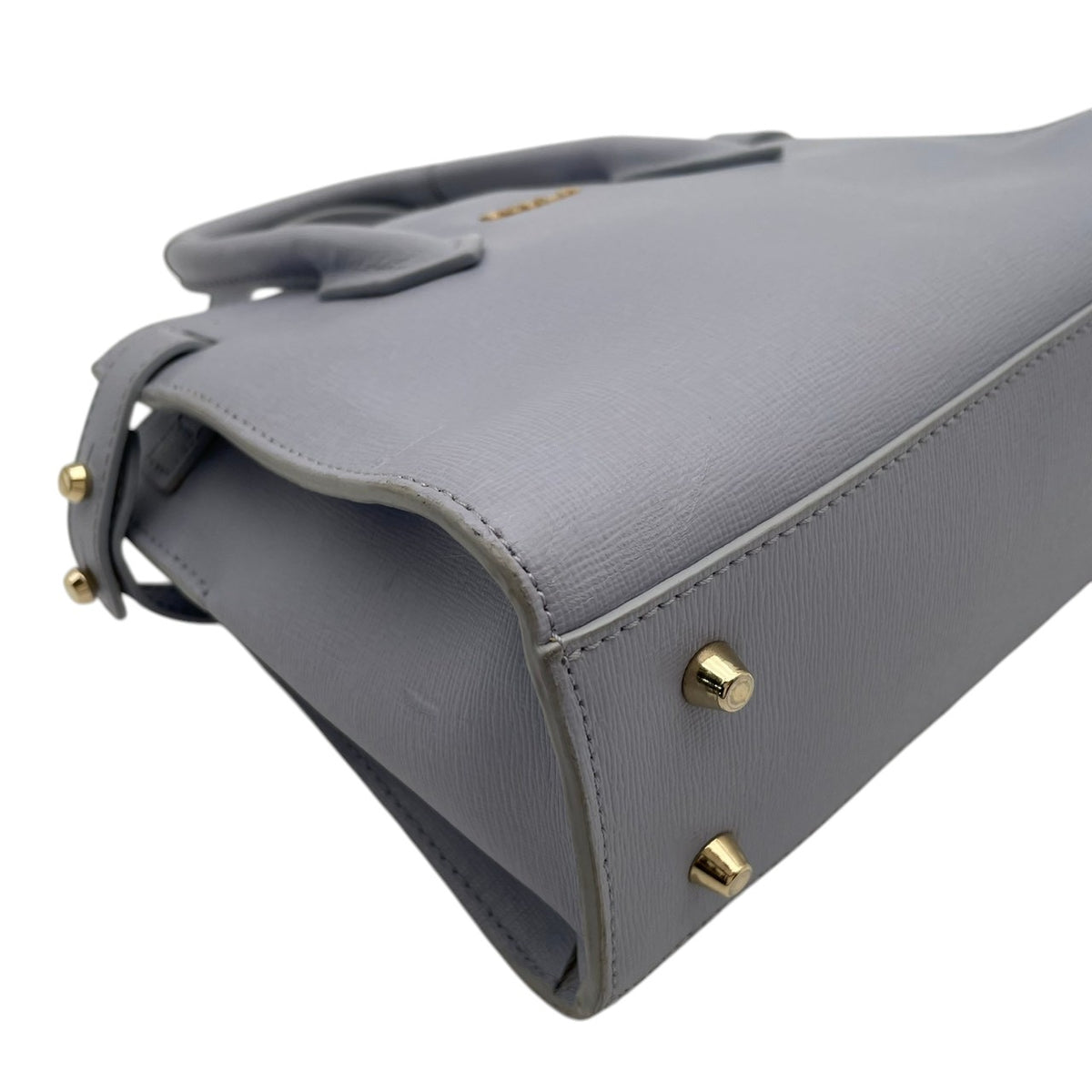 フルラ FURLA PIN ピン ミニ トートバッグ ハンドバッグ ショルダーバッグ 2WAY 斜め掛け サフィアーノレザー 本革 ライトブルー 水色 ゴールド金具 エレガント カジュアル デイリー お出かけ レディース 人気 定番 S88