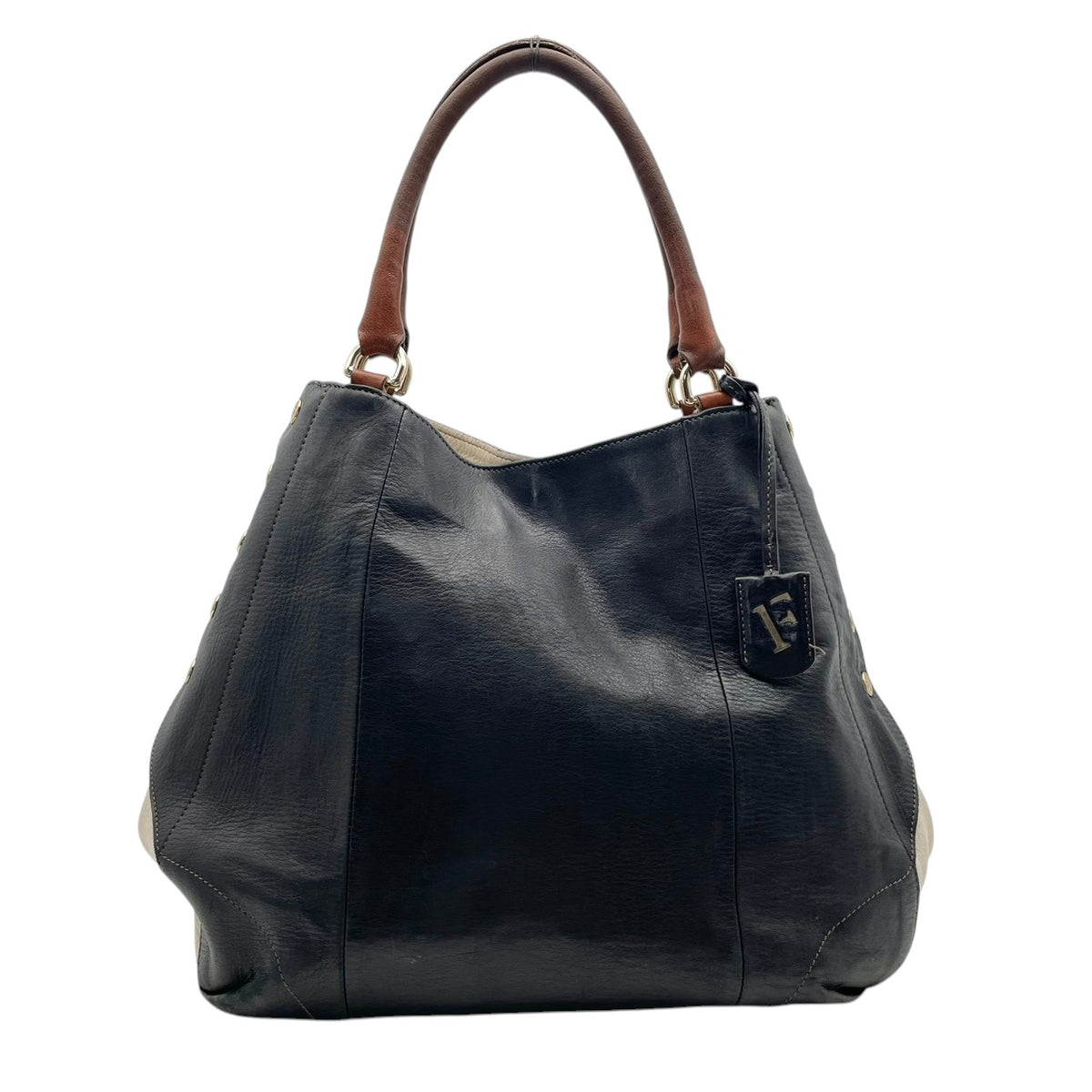 フルラ FURLA リズ Liz トートバッグ ショルダーバッグ ハンドバッグ 肩掛け A4収納 レザー 本革 ブラック 黒 アイボリー 白 スタッズ ゴールド金具 エレガント カジュアル 通勤 通学 大容量 レディース 人気 定番 S88