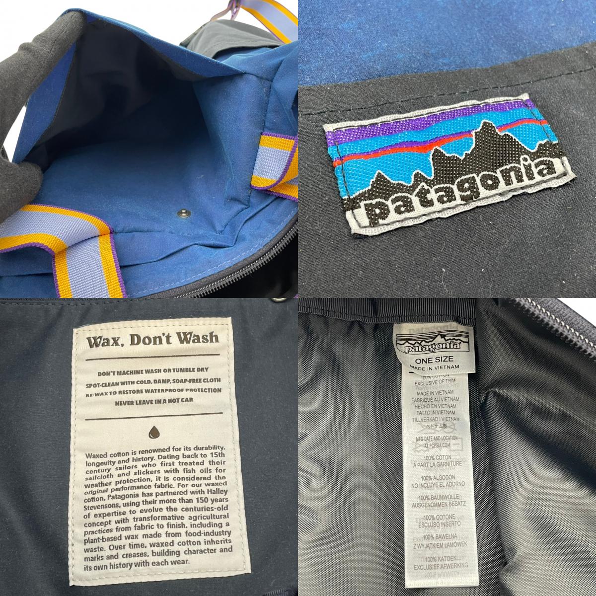 パタゴニア patagonia 50周年記念モデル ワックスド キャンバス トート パック 27L トートバッグ リュック デイパック 2WAY コバルトブルー ブラック ブルー 黒 A4収納 大容量 メンズ レディース ユニセックス カジュアル S88