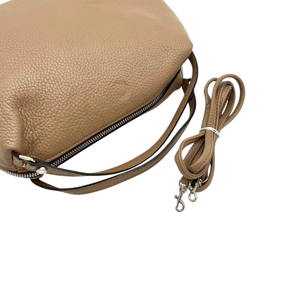 ジャンニキアリーニ GIANNI CHIARINI アリファ ALIFA ハンドバッグ ショルダーバッグ 2WAY 斜め掛け シュリンク シボ革 レザー 本革 ライトブラウン ベージュ系 シルバー金具 エレガント カジュアル レディース 人気 定番 S79