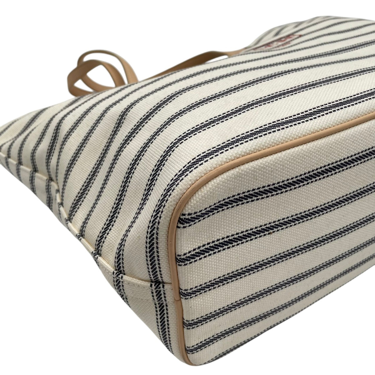 コーチ COACH セントジェームス SAINT JAMES レガシー ウィークエンド コラボ トートバッグ ショルダーバッグ 肩掛け A4収納 大容量 ボーダー キャンバス レザー アイボリー ネイビー 紺 赤ロゴ 23478 S94