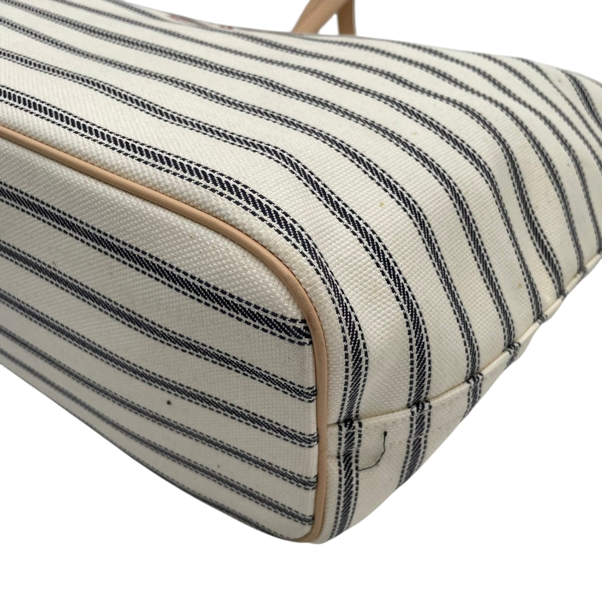 コーチ COACH セントジェームス SAINT JAMES レガシー ウィークエンド コラボ トートバッグ ショルダーバッグ 肩掛け A4収納 大容量 ボーダー キャンバス レザー アイボリー ネイビー 紺 赤ロゴ 23478 S94