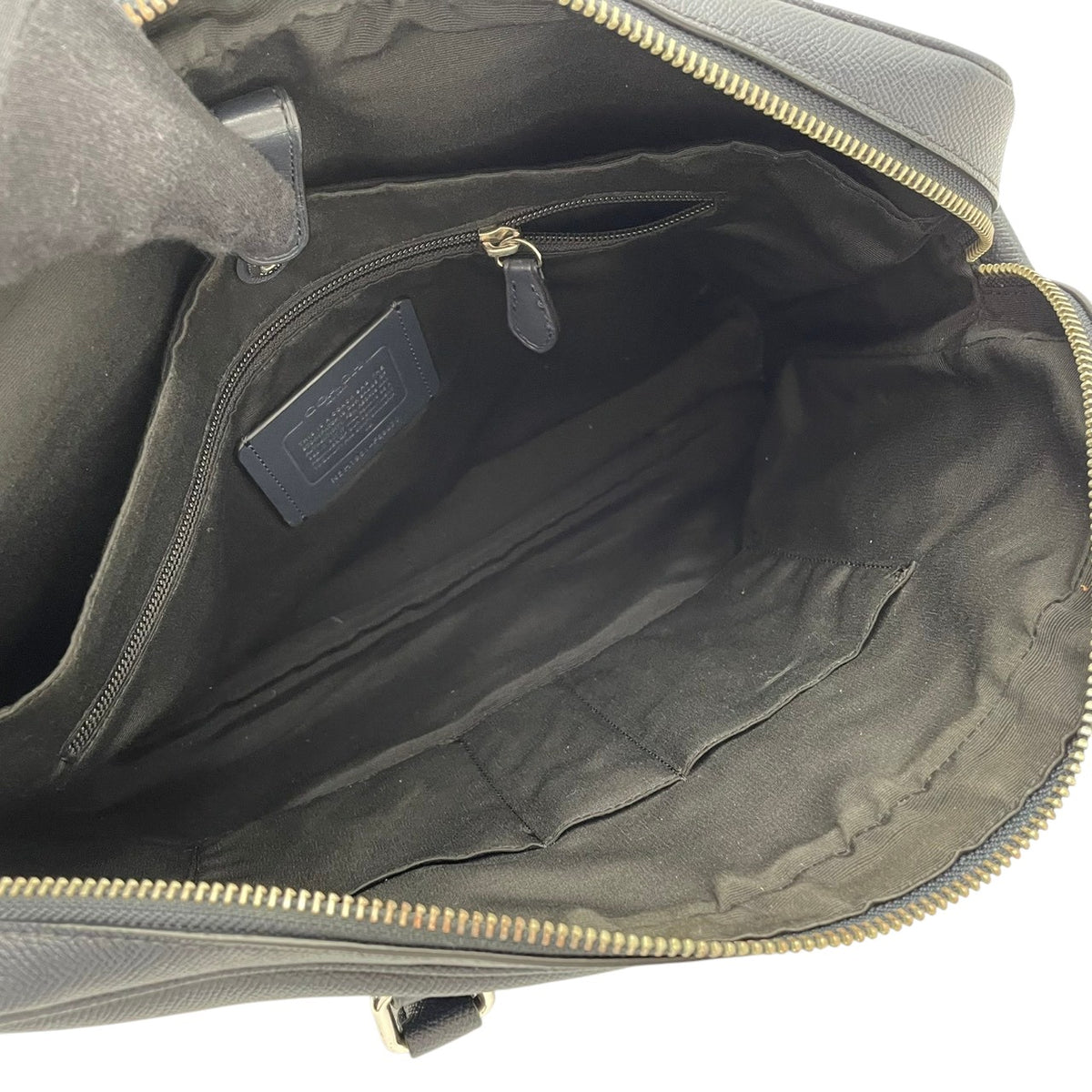 コーチ COACH ベケット Beckett レザー ブリーフケース ビジネスバッグ 書類かばん ハンドバッグ ネイビー 紺 シルバー金具 クロスグレイン レザー 本革 A4収納 PC収納 通勤 メンズ F68030 S94
