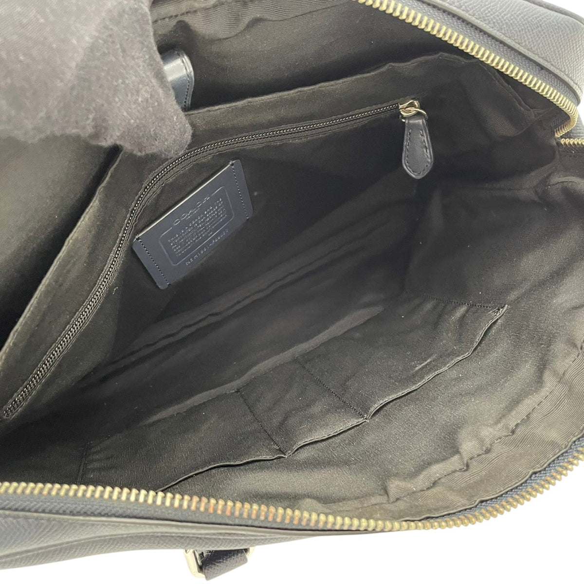 コーチ COACH ベケット Beckett レザー ブリーフケース ビジネスバッグ 書類かばん ハンドバッグ ネイビー 紺 シルバー金具 クロスグレイン レザー 本革 A4収納 PC収納 通勤 メンズ F68030 S94