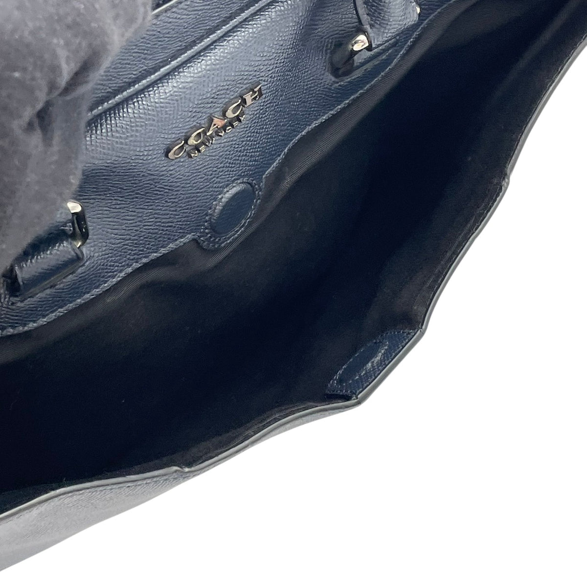 コーチ COACH ベケット Beckett レザー ブリーフケース ビジネスバッグ 書類かばん ハンドバッグ ネイビー 紺 シルバー金具 クロスグレイン レザー 本革 A4収納 PC収納 通勤 メンズ F68030 S94