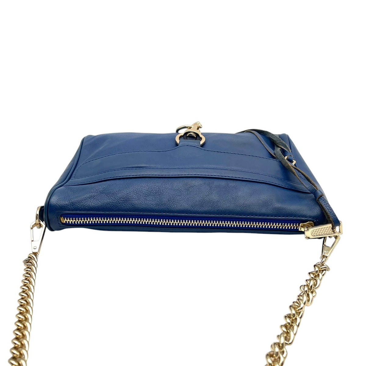 レベッカミンコフ REBECCA MINKOFF M.A.C. Morning After Clutch ショルダーバッグ クラッチバッグ 2WAY レザー 本革 ブルー 青 ゴールド金具 チェーン ストラップ フラップモチーフ エレガント カジュアル S35