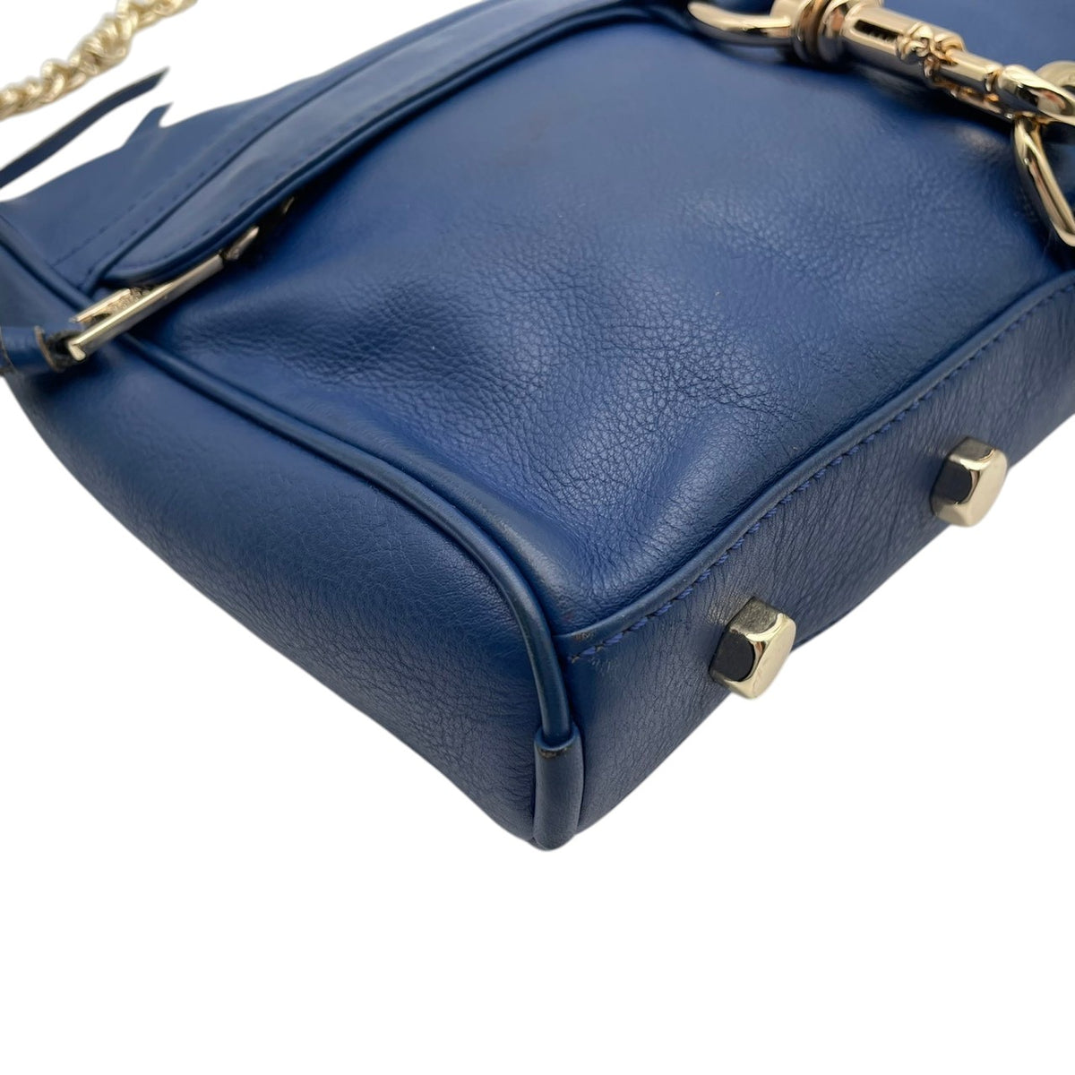 レベッカミンコフ REBECCA MINKOFF M.A.C. Morning After Clutch ショルダーバッグ クラッチバッグ 2WAY レザー 本革 ブルー 青 ゴールド金具 チェーン ストラップ フラップモチーフ エレガント カジュアル S35