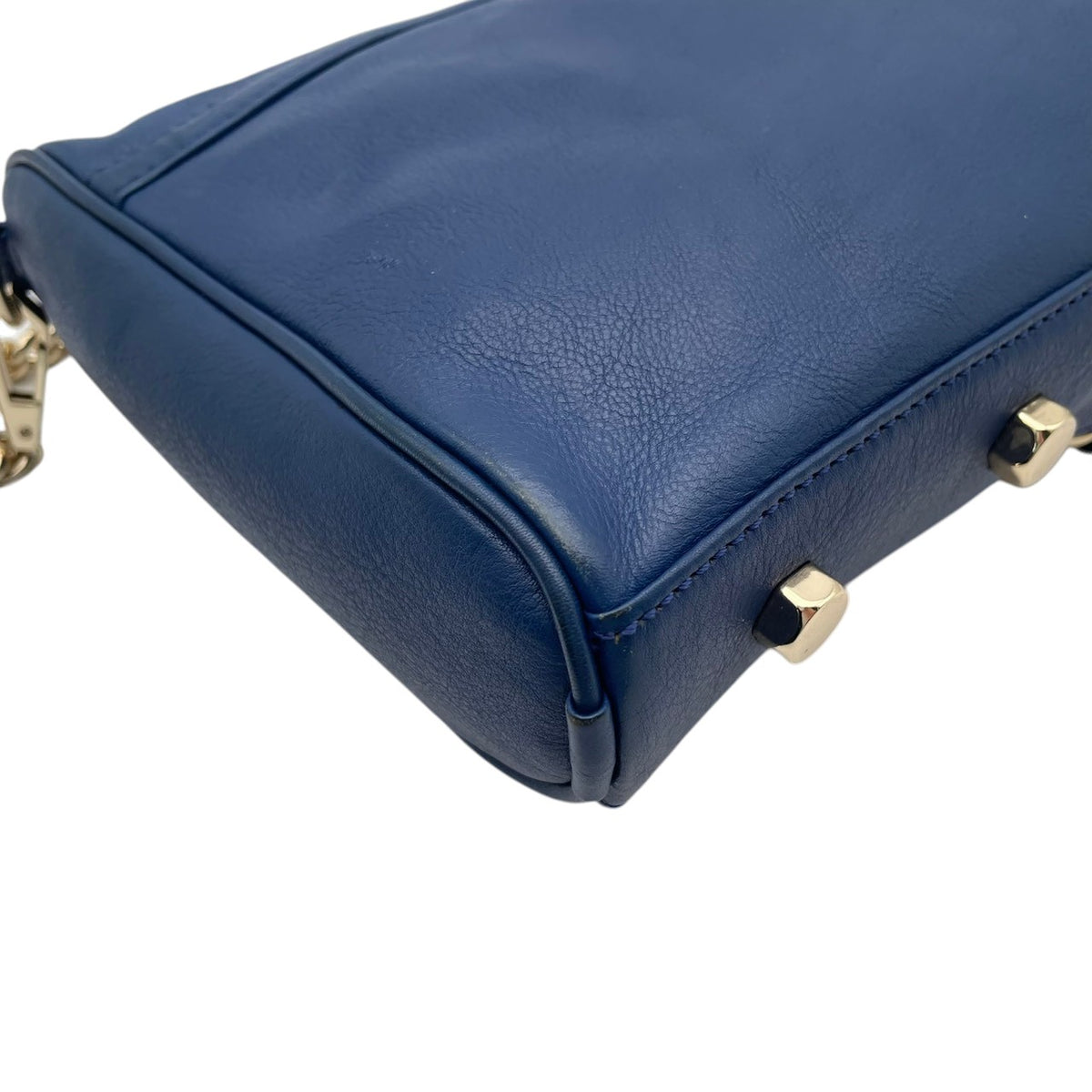 レベッカミンコフ REBECCA MINKOFF M.A.C. Morning After Clutch ショルダーバッグ クラッチバッグ 2WAY レザー 本革 ブルー 青 ゴールド金具 チェーン ストラップ フラップモチーフ エレガント カジュアル S35
