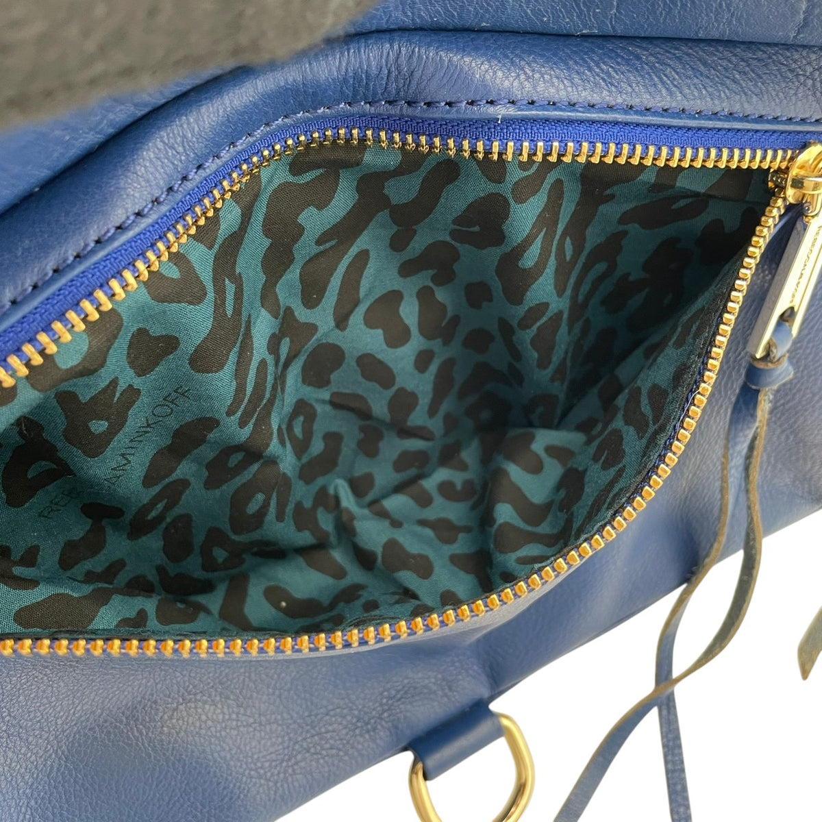 レベッカミンコフ REBECCA MINKOFF M.A.C. Morning After Clutch ショルダーバッグ クラッチバッグ 2WAY レザー 本革 ブルー 青 ゴールド金具 チェーン ストラップ フラップモチーフ エレガント カジュアル S35