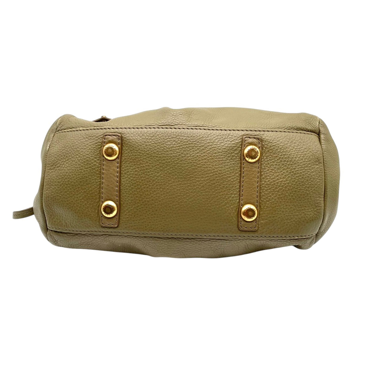マークバイマークジェイコブス MARC BY MARC JACOBS クラシック Q グルーヴィー ショルダーバッグ ハンドバッグ 2WAY 斜め掛け レザー 本革 オリーブ カーキ系 ゴールド金具 メタルプレート チャーム レディース S35
