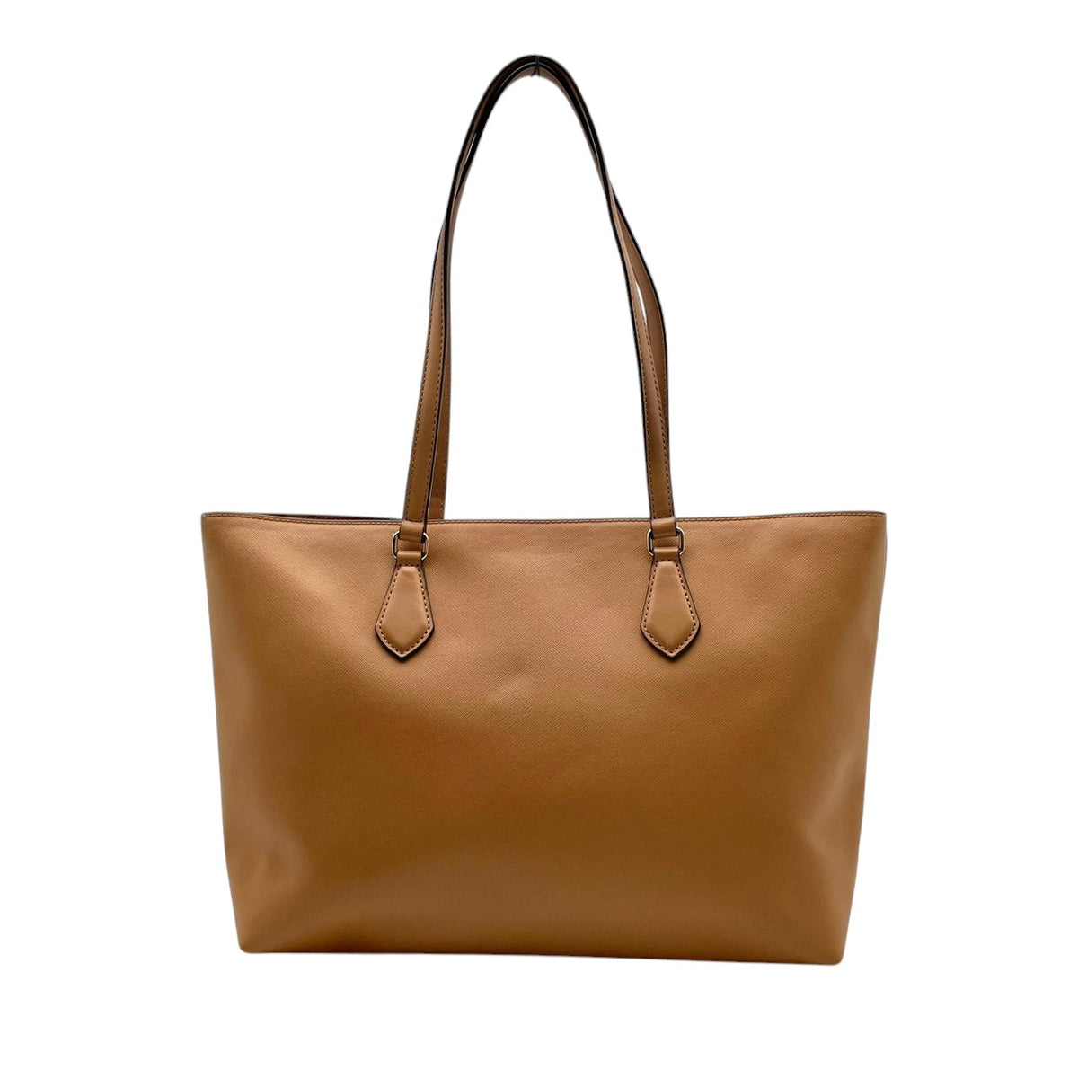 【美品】マイケルコース MICHAEL KORS SHEILA シーラ ミッドファスナー トート ラージ トートバッグ ハンドバッグ 肩掛け レザー 本革 サフィアーノ キャメルブラウン ゴールド金具 チャーム A4収納 通勤 通学 レディース S35