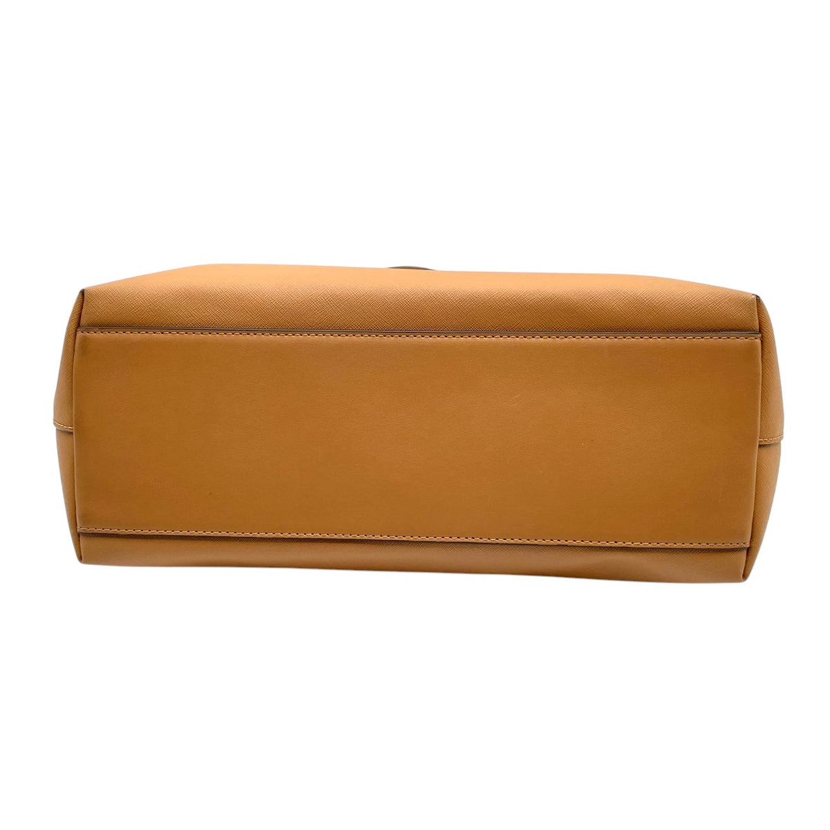 【美品】マイケルコース MICHAEL KORS SHEILA シーラ ミッドファスナー トート ラージ トートバッグ ハンドバッグ 肩掛け レザー 本革 サフィアーノ キャメルブラウン ゴールド金具 チャーム A4収納 通勤 通学 レディース S35