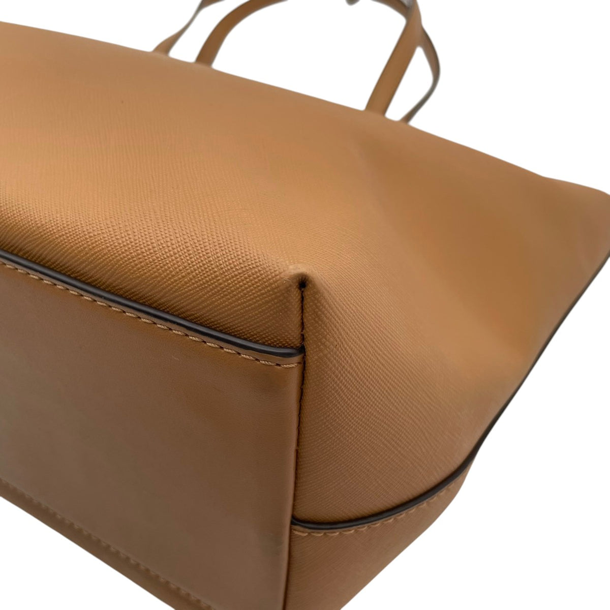 【美品】マイケルコース MICHAEL KORS SHEILA シーラ ミッドファスナー トート ラージ トートバッグ ハンドバッグ 肩掛け レザー 本革 サフィアーノ キャメルブラウン ゴールド金具 チャーム A4収納 通勤 通学 レディース S35