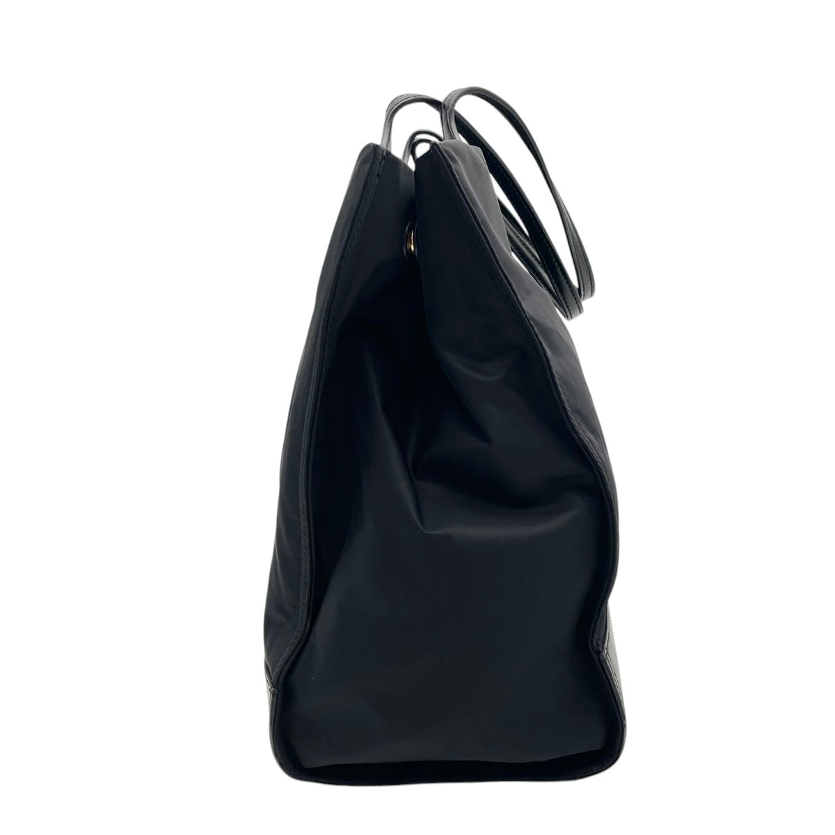 【美品】トリーバーチ TORY BURCH エラ Ella トートバッグ ハンドバッグ ショルダーバッグ 肩掛け ナイロン レザー 本革 ブラック 黒 デカロゴ トライアングル コーナー パッチ A4収納 大容量 通学 通勤 S35