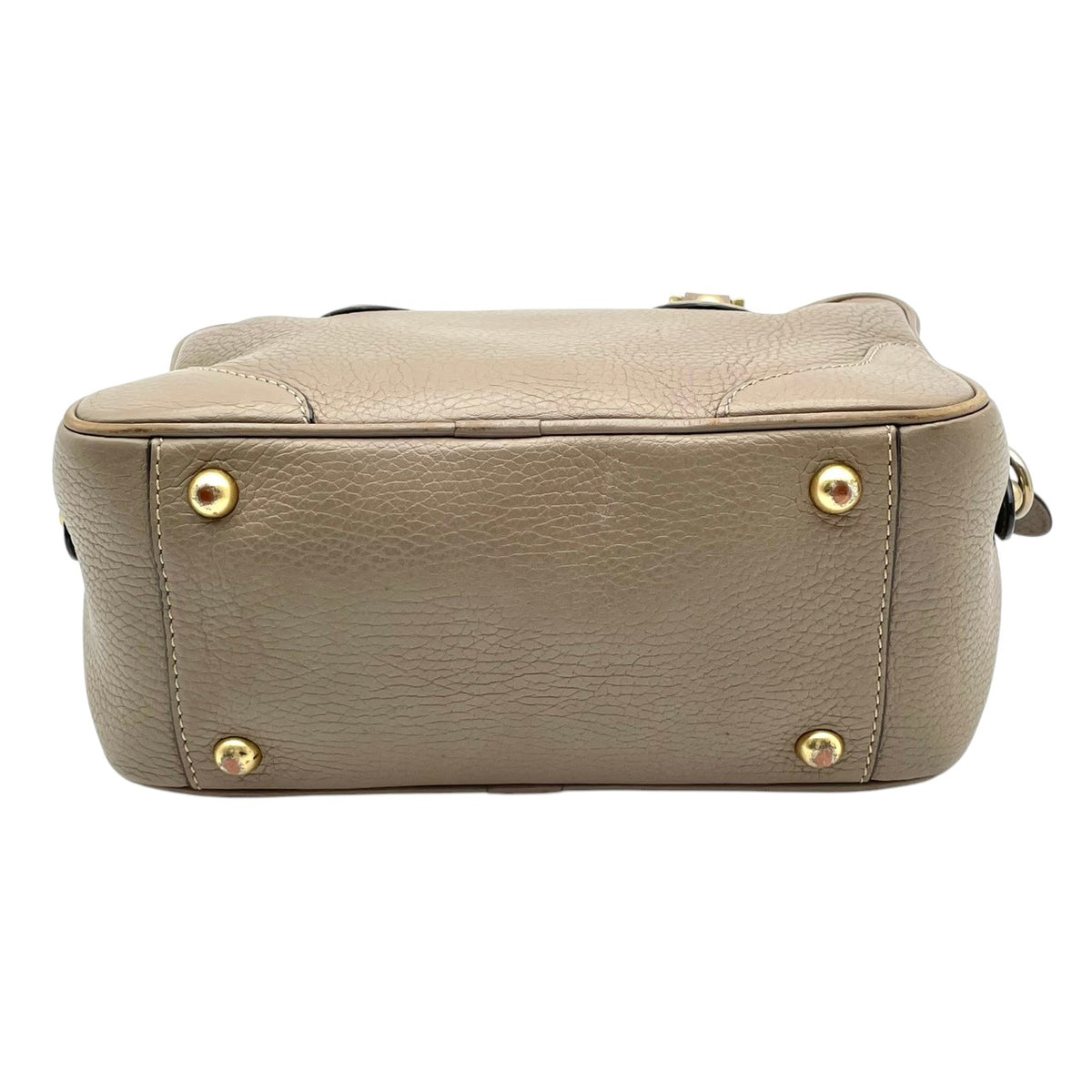 ジェイアンドエムデヴィッドソン J&M DAVIDSON BABY MIA ベイビー ミア ハンドバッグ ボストンバッグ 手提げかばん シュリンクレザー 本革 グレージュ ベージュ系 ゴールド金具 クラシカル エレガント レディース S51