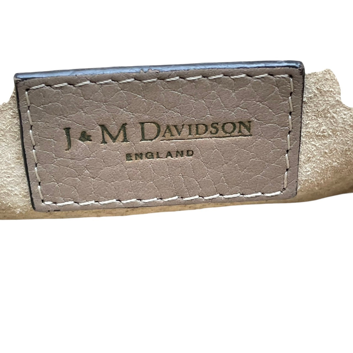 ジェイアンドエムデヴィッドソン J&M DAVIDSON BABY MIA ベイビー ミア ハンドバッグ ボストンバッグ 手提げかばん シュリンクレザー 本革 グレージュ ベージュ系 ゴールド金具 クラシカル エレガント レディース S51