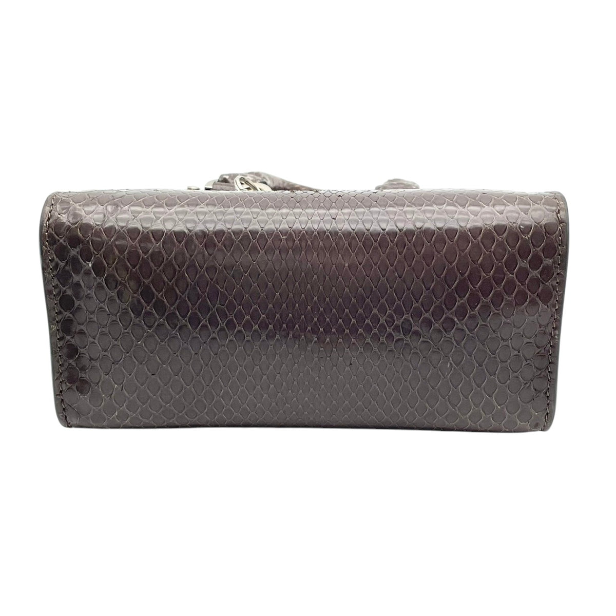 ソフィーヒュルム SOPHIE HULME アルビオン Albion ミニトートバッグ ハンドバッグ 手提げかばん 型押し レザー 本革 グレー ダークグレー シルバー メタル金具 チャーム付き モード エレガント レディース S51