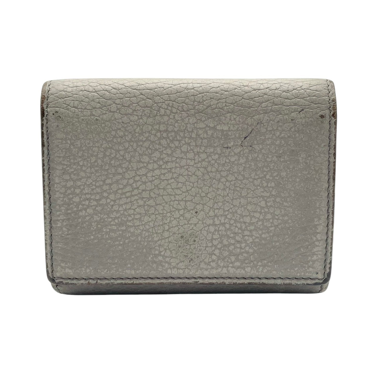 グッチ GUCCI GGマーモント プチ マーモント 三つ折り財布 トライフォールドウォレット コンパクトウォレット ミニ財布 レザー 本革 グレー 灰色 ゴールド金具 ダブルG 474746 レディース メンズ ユニセックス M3