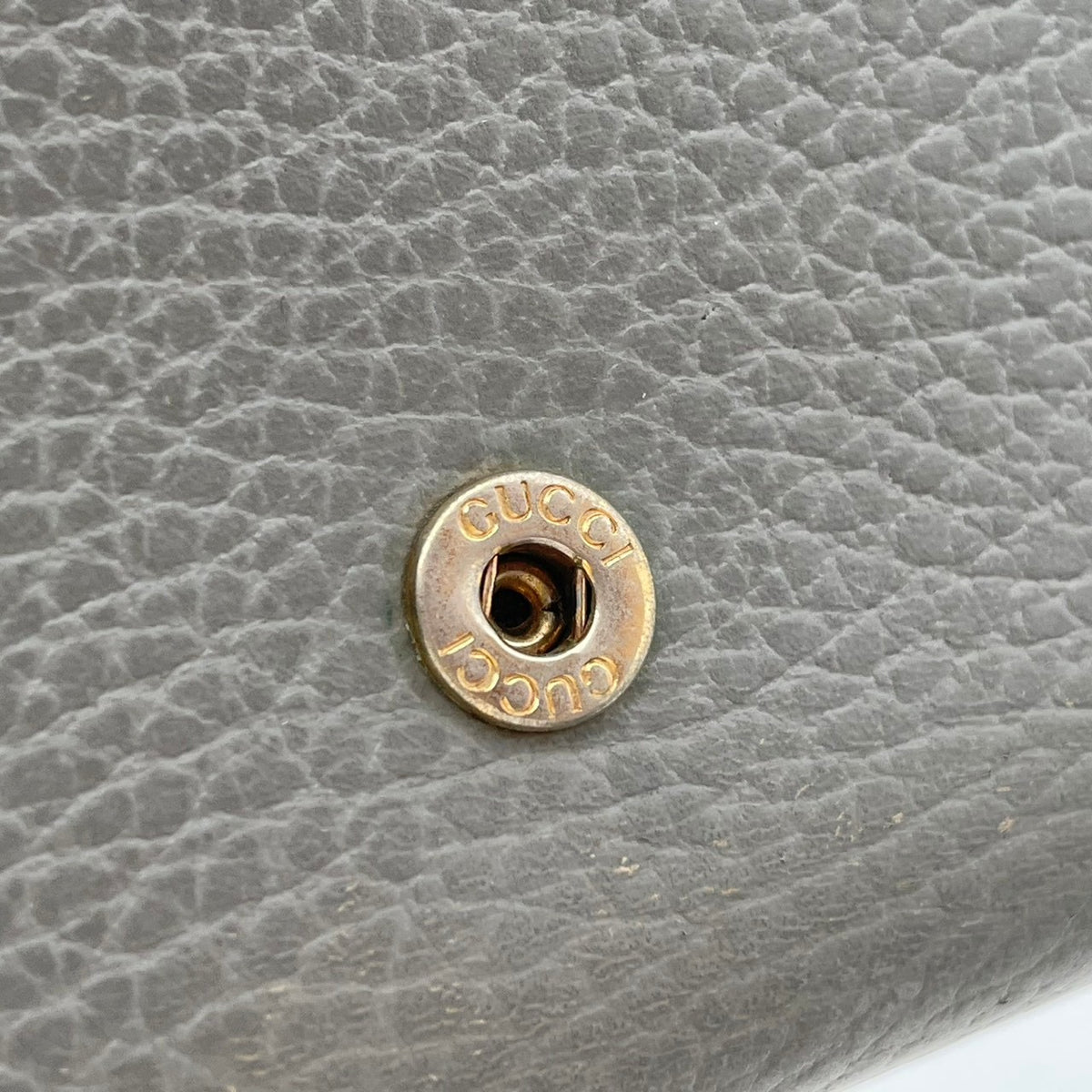 グッチ GUCCI GGマーモント プチ マーモント 三つ折り財布 トライフォールドウォレット コンパクトウォレット ミニ財布 レザー 本革 グレー 灰色 ゴールド金具 ダブルG 474746 レディース メンズ ユニセックス M3