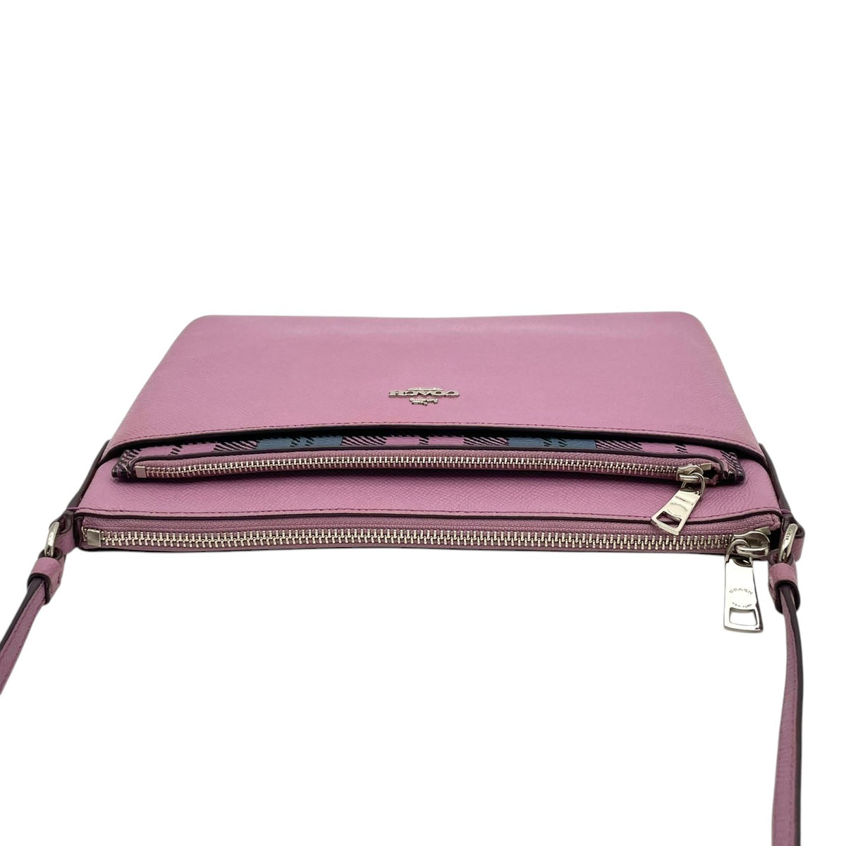 【良品】COACH コーチ F22252 クロスボディ ショルダーバッグ 斜め掛け レザー ライトパープル レディース デイリー カジュアル シンプル 可愛い ポシェット S86