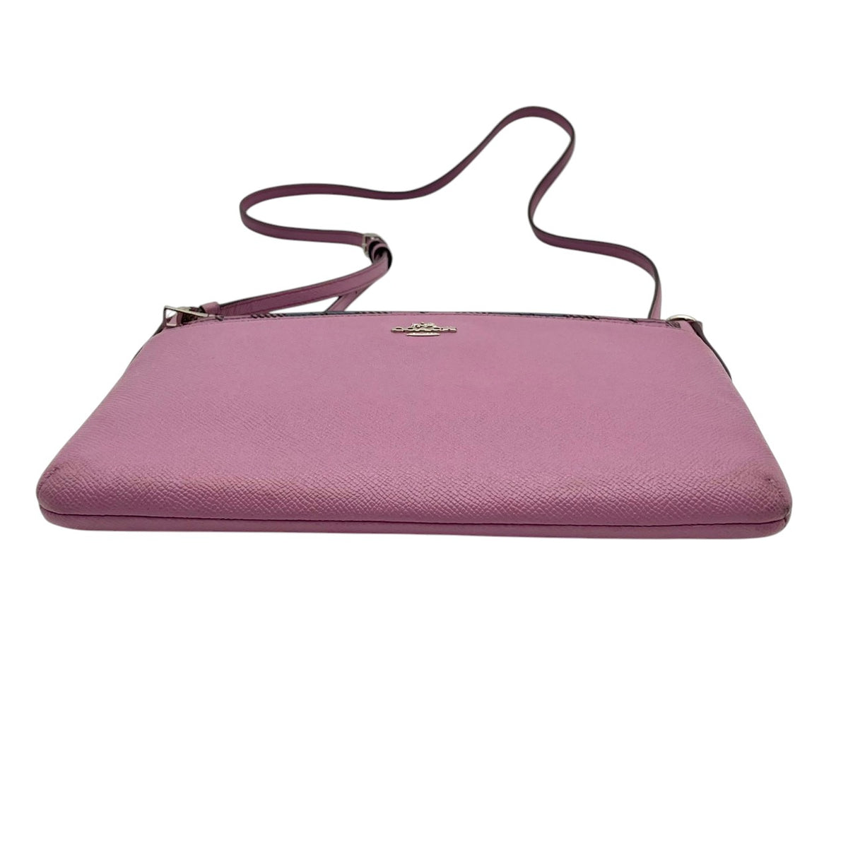 【良品】COACH コーチ F22252 クロスボディ ショルダーバッグ 斜め掛け レザー ライトパープル レディース デイリー カジュアル シンプル 可愛い ポシェット S86