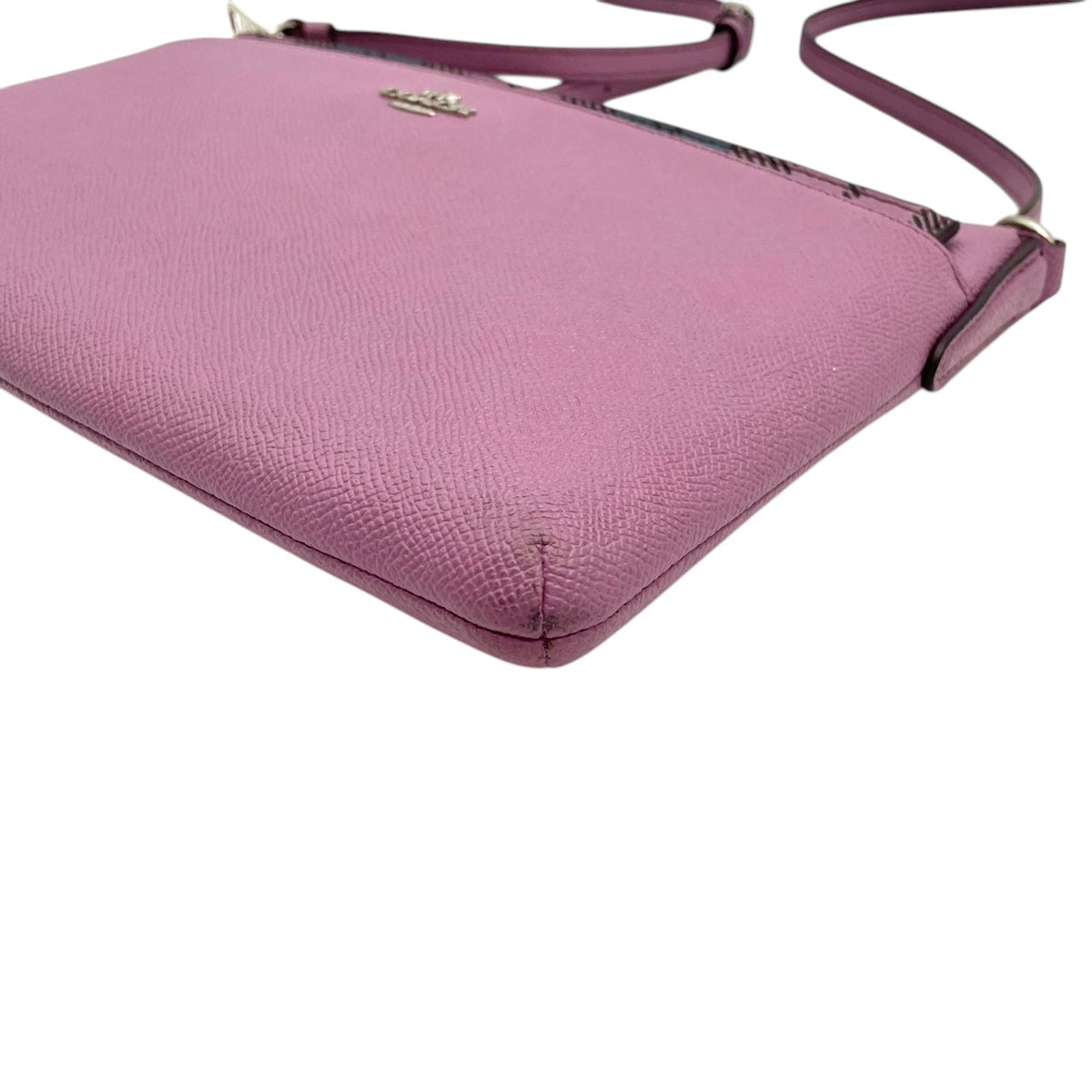 【良品】COACH コーチ F22252 クロスボディ ショルダーバッグ 斜め掛け レザー ライトパープル レディース デイリー カジュアル シンプル 可愛い ポシェット S86