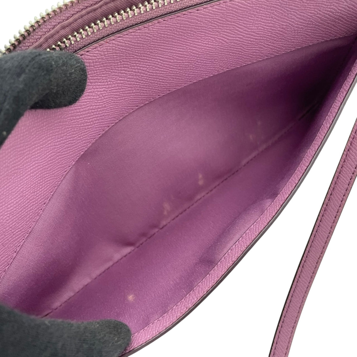 【良品】COACH コーチ F22252 クロスボディ ショルダーバッグ 斜め掛け レザー ライトパープル レディース デイリー カジュアル シンプル 可愛い ポシェット S86