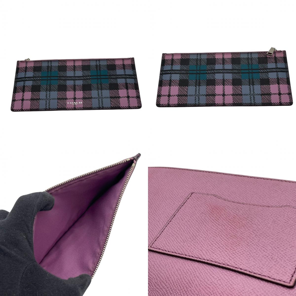 【良品】COACH コーチ F22252 クロスボディ ショルダーバッグ 斜め掛け レザー ライトパープル レディース デイリー カジュアル シンプル 可愛い ポシェット S86