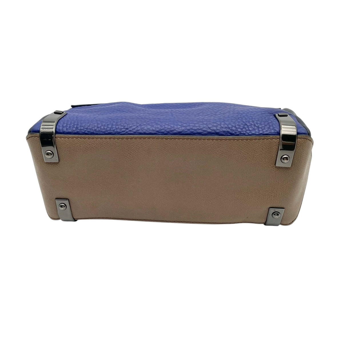 【良品】MARC BY MARC JACOBS マークバイマークジェイコブス シェルタードアイランド ハンドバッグ トートバッグ レザー 本革 ブルー ベージュ バイカラー レディース エレガント デイリーユース 通勤 通学 鞄 オシャレ S86