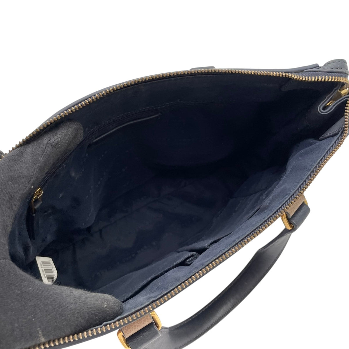 【良品】MARC BY MARC JACOBS マークバイマークジェイコブス シェルタードアイランド ハンドバッグ トートバッグ レザー 本革 ブルー ベージュ バイカラー レディース エレガント デイリーユース 通勤 通学 鞄 オシャレ S86
