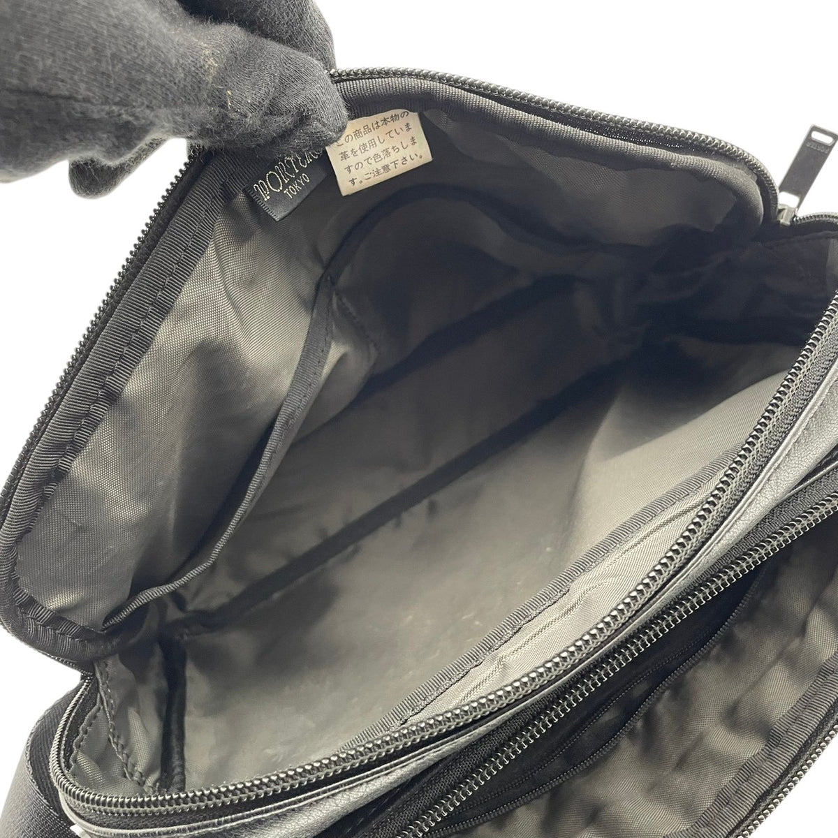 【良品】PORTER ポーター 吉田カバン ショルダーバッグ クロスボディバッグ レザー 本革 ネイビー 紺 斜め掛け メンズ レディース ユニセックス 通勤 通学 デイリーユース カジュアル シンプル おしゃれ かばん S92