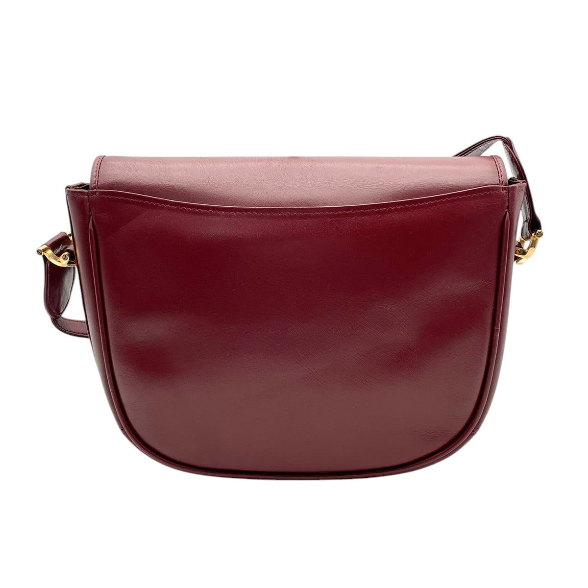 【美品】Cartier カルティエ マストライン ショルダーバッグ フラップ 斜め掛け 肩掛け レザー 本革 ボルドー 赤系 ゴールド金具 ダブルC ロゴ刻印 ヴィンテージ クラシカル エレガント 上品 高級感 レディース かばん S92