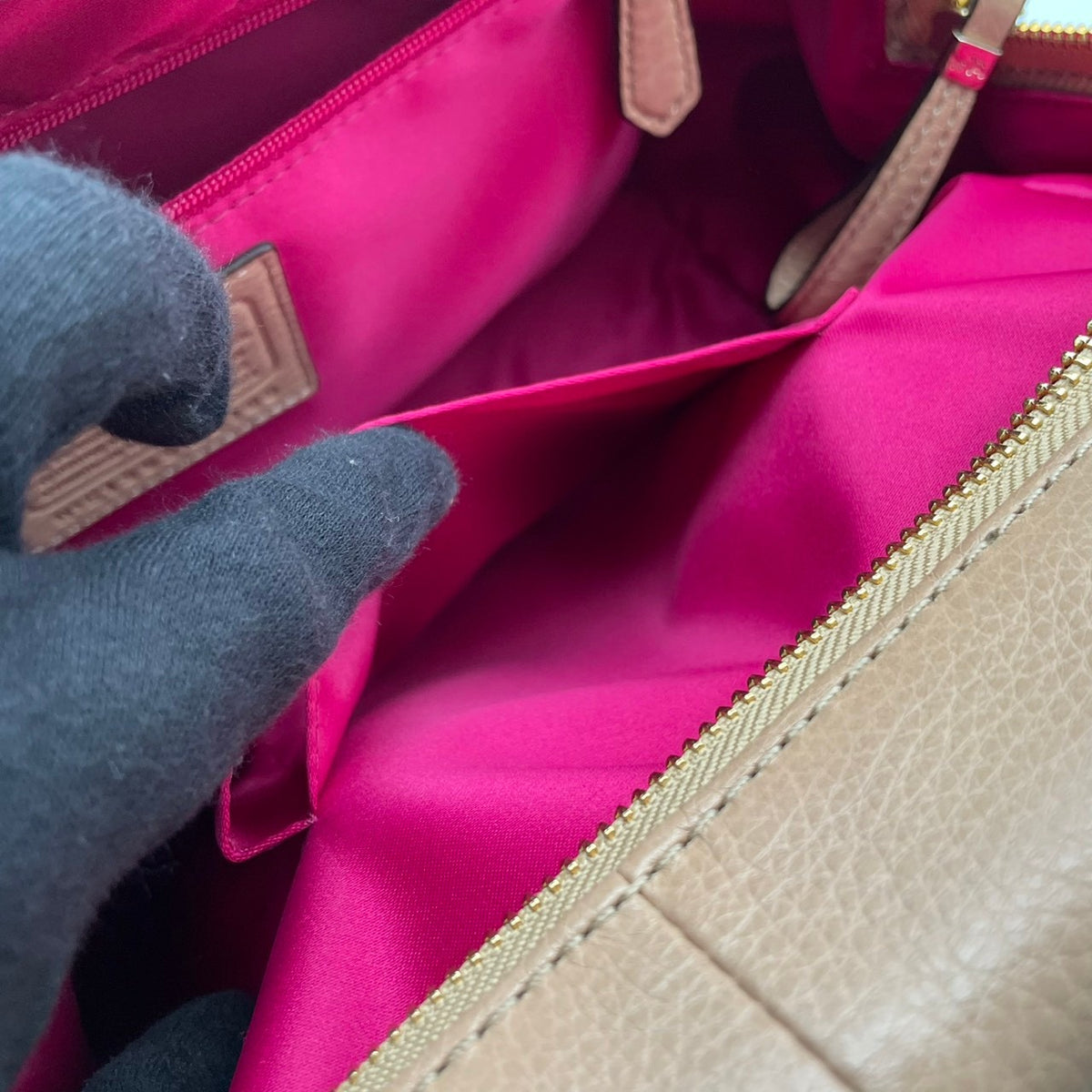 【美品】COACH コーチ 25166 マディソン マデリン サッチェル ハンドバッグ トートバッグ レザー 本革 ベージュ レディース エレガント フォーマル カジュアル 通勤 通学 お出かけ カバン 鞄 上品 シンプル S92