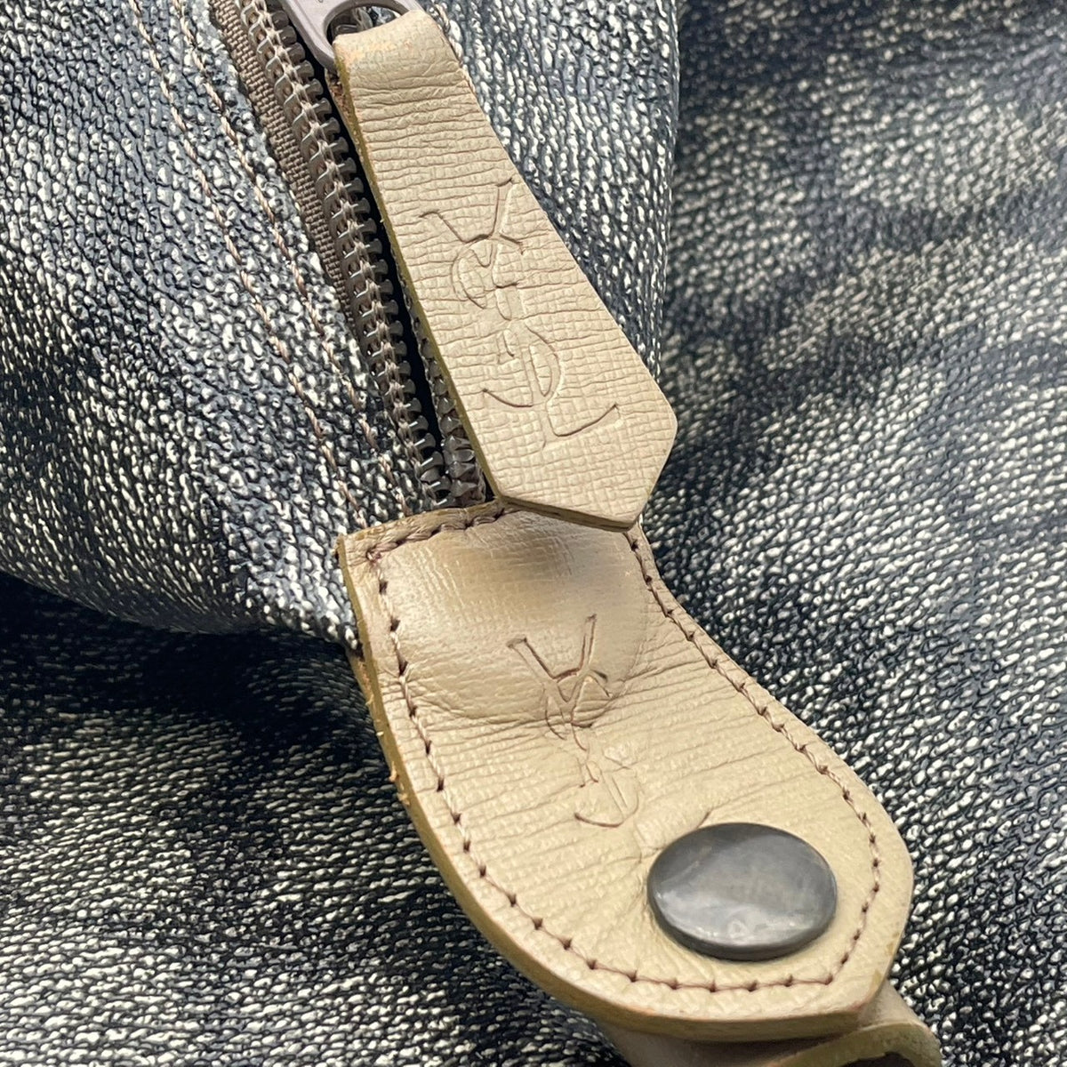 【美品】イヴサンローラン YSL ボストンバッグ ジラフ柄 PVCレザー ブラウン ベージュ ヴィンテージ 肩掛け 大容量 旅行 出張 トラベル メンズ レディース カバン 鞄 オシャレ S20