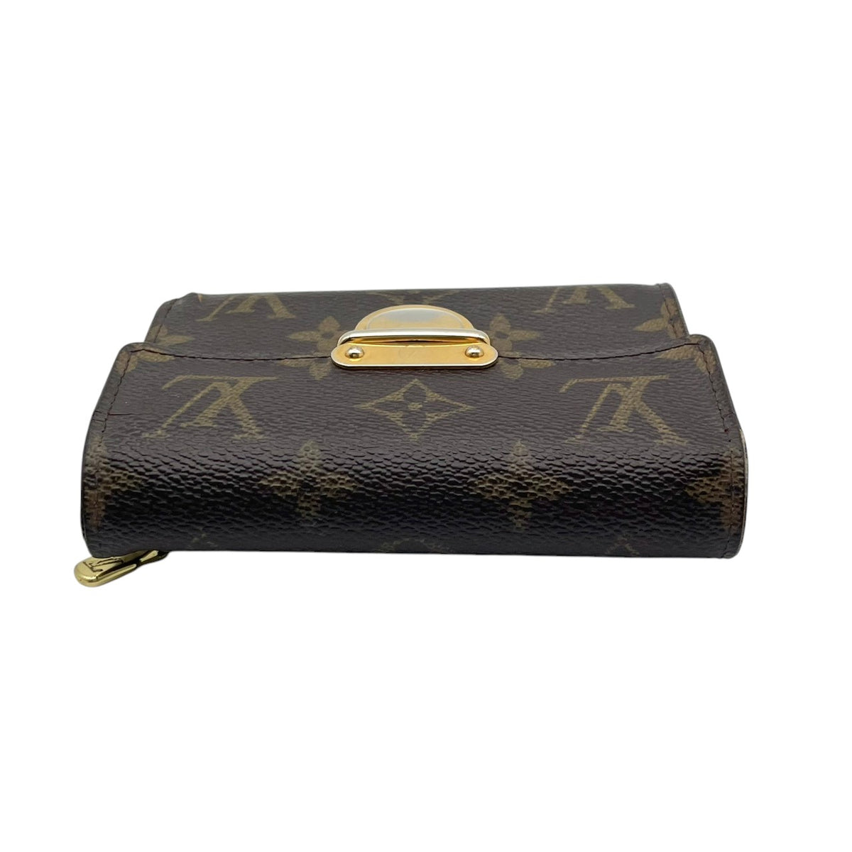 【良品】ルイヴィトン LOUIS VUITTON 三つ折り財布 ポルトフォイユ コアラ モノグラム PVC レザー ブラウン ベージュ 金具 コンパクト ウォレット ミニ財布 箱 保存袋付き メンズ レディース カバン 鞄 オシャレ 高級 ブランド W4