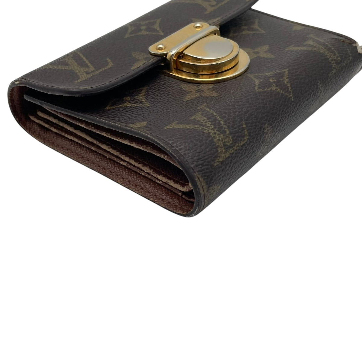 【良品】ルイヴィトン LOUIS VUITTON 三つ折り財布 ポルトフォイユ コアラ モノグラム PVC レザー ブラウン ベージュ 金具 コンパクト ウォレット ミニ財布 箱 保存袋付き メンズ レディース カバン 鞄 オシャレ 高級 ブランド W4