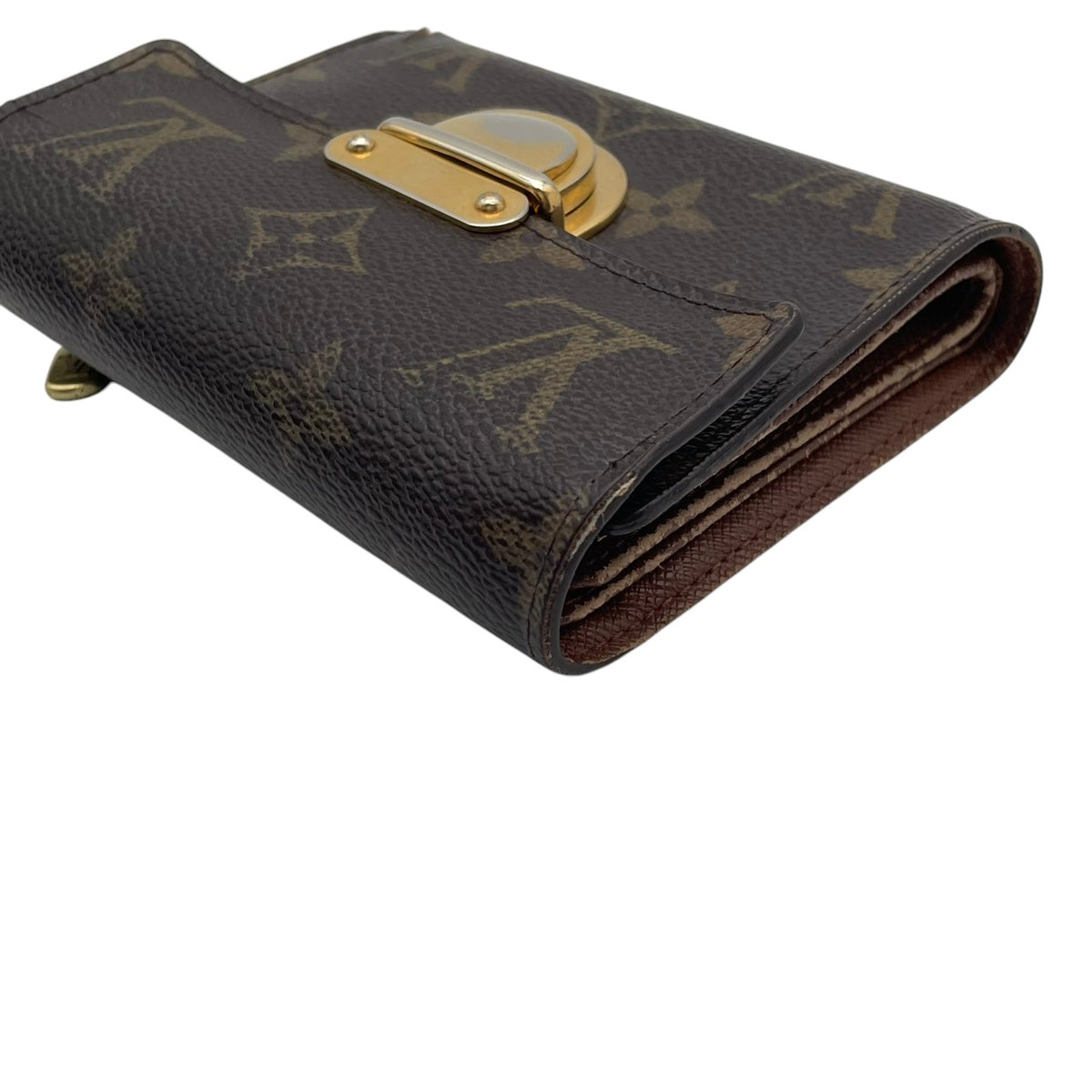 【良品】ルイヴィトン LOUIS VUITTON 三つ折り財布 ポルトフォイユ コアラ モノグラム PVC レザー ブラウン ベージュ 金具 コンパクト ウォレット ミニ財布 箱 保存袋付き メンズ レディース カバン 鞄 オシャレ 高級 ブランド W4