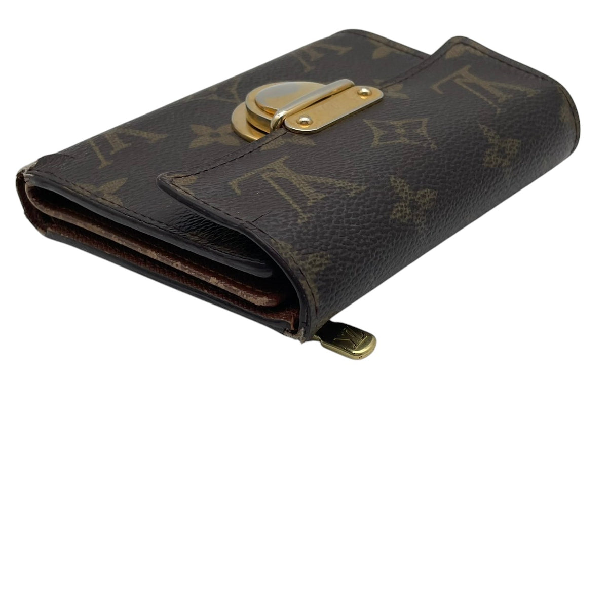 【良品】ルイヴィトン LOUIS VUITTON 三つ折り財布 ポルトフォイユ コアラ モノグラム PVC レザー ブラウン ベージュ 金具 コンパクト ウォレット ミニ財布 箱 保存袋付き メンズ レディース カバン 鞄 オシャレ 高級 ブランド W4