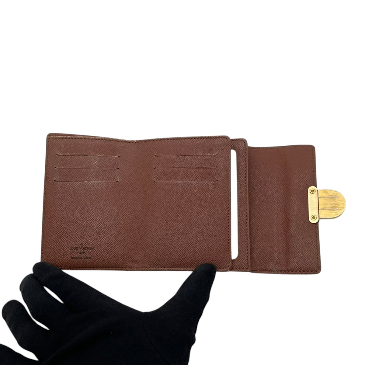 【良品】ルイヴィトン LOUIS VUITTON 三つ折り財布 ポルトフォイユ コアラ モノグラム PVC レザー ブラウン ベージュ 金具 コンパクト ウォレット ミニ財布 箱 保存袋付き メンズ レディース カバン 鞄 オシャレ 高級 ブランド W4